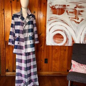 SOLD STYLEWE Multicolor Plaid Blazer and Pants Set